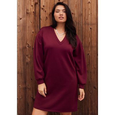 Robe sweat à col V LOLALIZA