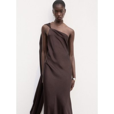 Robe satinée asymétrique MANGO