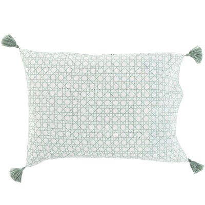 Taie d'oreiller rectangulaire coton et lin ALOEVERA CARRE BLANC