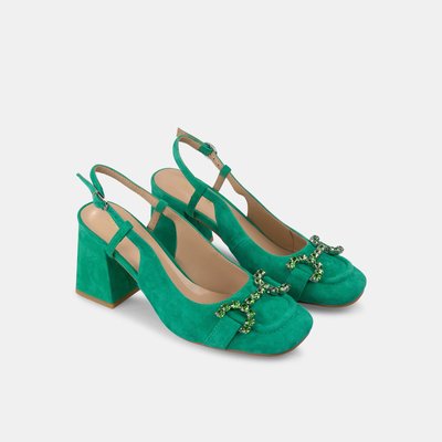 Chaussures à talons avec bout rond et détail de strass ALMA EN PENA
