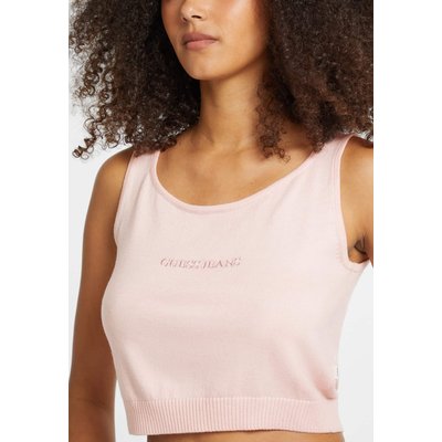 Débardeur Logo Soie / Laine Mélangées Col Rond GUESS JEANS