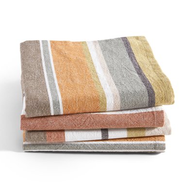 Serviettes de table coton bio tissé-teint, Antika LA REDOUTE INTERIEURS