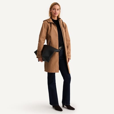 Veste Imperméable Femme Longue Avec Capuche - Coupe-vent Léger, Poches, Cordon De Serrage - Taille S à 5XL