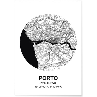 Affiche Carte Porto L'AFFICHERIE