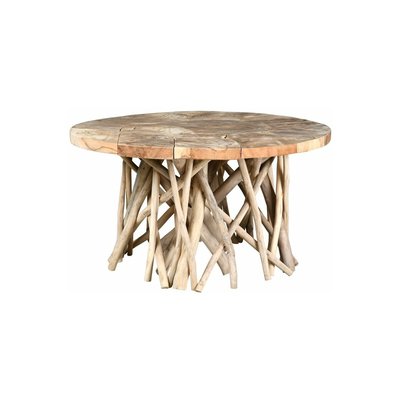 Table ronde en teck Puzzle - Arthur AUBRY GASPARD
