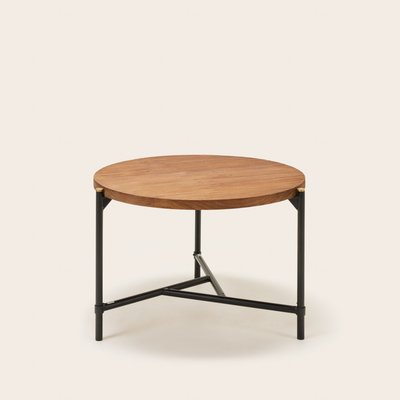 Table basse en Plateau rond et piètement métal graphique  THIMEA MADURA