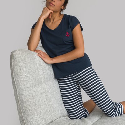 Pyjama pantacourt jersey en coton ANNE WEYBURN