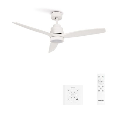 Ventilateur de plafond avec pales en ABS technique avec lumière et commande murale WIND STYLANCE CREATE