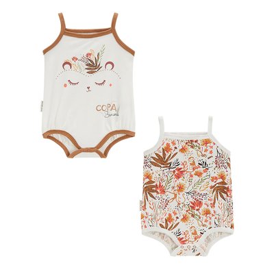 Lot de 2 bodies bébé à bretelles COPA BANANA PETIT BEGUIN