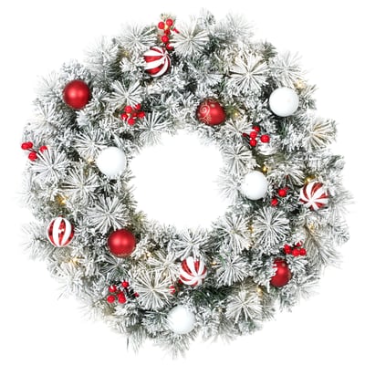 Couronne de Noël PVC Vert HOMCOM