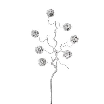 Branche de pompons pailletés artificielle H50 IZIA SIA