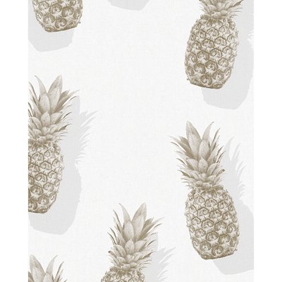 Papel de parede Giulia, Branco/Dourado, da Interelife INTERELIFE