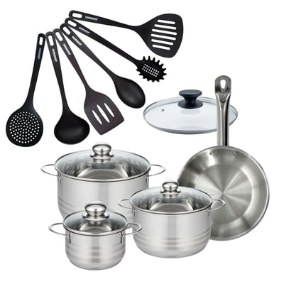 Batterie de cuisine 1 poêle 24cm + 3 faitouts 16/20/24cm ETERNA FACKELMANN