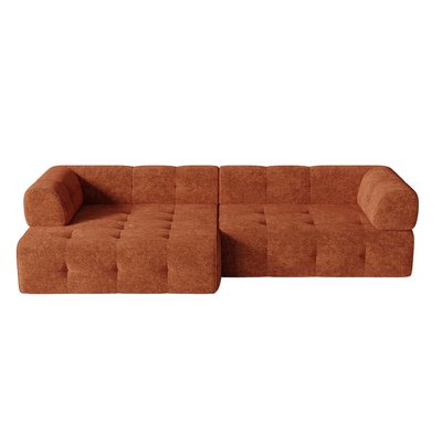 Canapé d'angle en velours chenillé CHARLIE SIA HOME