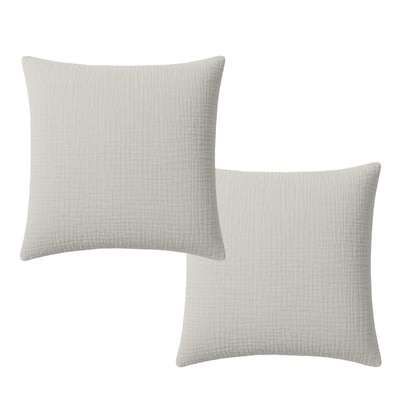 Lot 2 taies d'oreiller Gaze de Coton EDEN