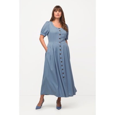 Robe midi, Imitation jean, col rond ULLA POPKEN