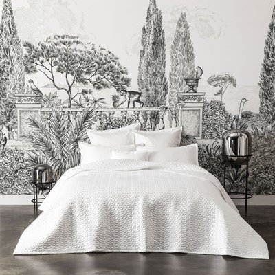 Couvre-lit matelassé uni en satin de coton bio, POESIE ALEXANDRE TURPAULT