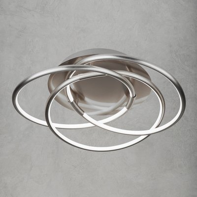 3 Hoop Satin Nickel Ceiling Light SO'HOME