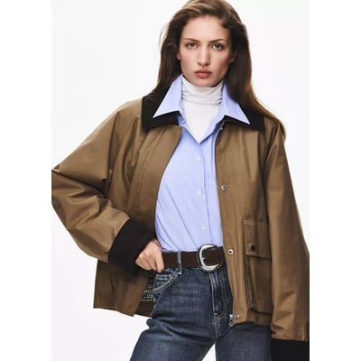 Parka coton en velours côtelé MANGO