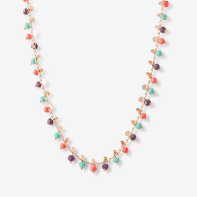 Collier pierres facettées et mini disques BALABOOSTE