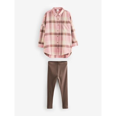 Chemise à carreaux et legging, ensemble NEXT
