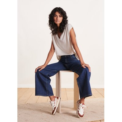 T-shirt ample irisé col V en coton LA FEE MARABOUTEE