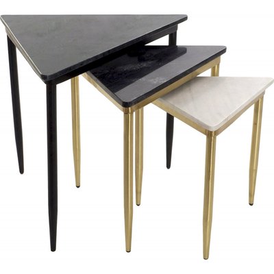 Tables gigognes en marbre, Moderno (lot de 3) RECOLLECTION
