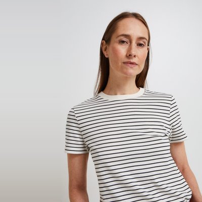 T-shirt manches courtes rayé en coton BIO MONOPRIX
