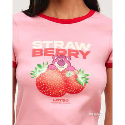 T-shirt Lotso en jersey avec motif fraise FRUITMINNIZ UNDIZ