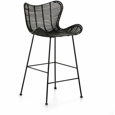 Tabouret de bar en osier, Aubert RECOLLECTION