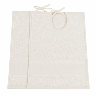 Lot de 2 bavoirs bébé à broder toile Aïda LINANDELLE