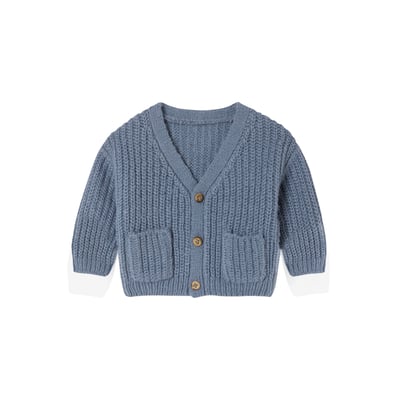Gilet col V en maille grosse jauge VERTBAUDET