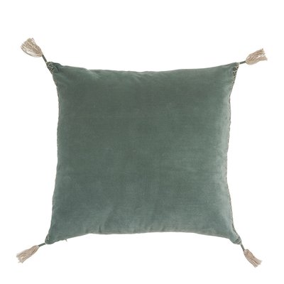 Housse de coussin en velours de coton BLANC D’IVOIRE