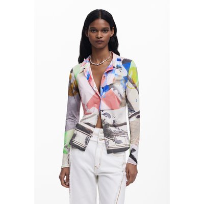 T-shirt boutonnée collage DESIGUAL
