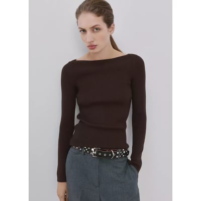 Pull maille col bateau MANGO