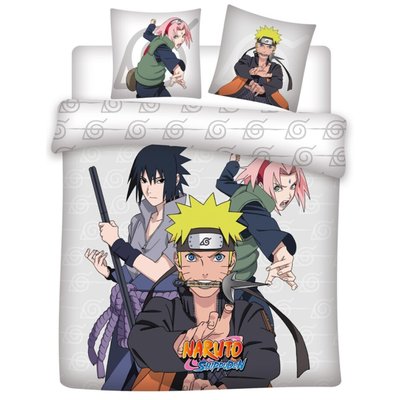 Parure de Lit double Réversible Naruto, Sasuke et Sakura NARUTO SHIPPUDEN