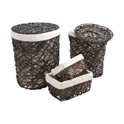 Paniers à linge et corbeilles en éclisse (Lot de 4) AUBRY GASPARD