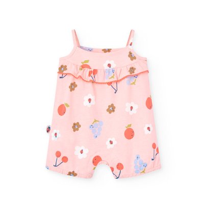 Grenouillère en tricot fleurs BOBOLI