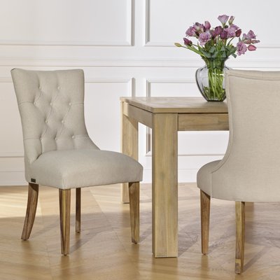 Lot de 2 chaises en chêne et lin OPHELIA ROBIN DES BOIS