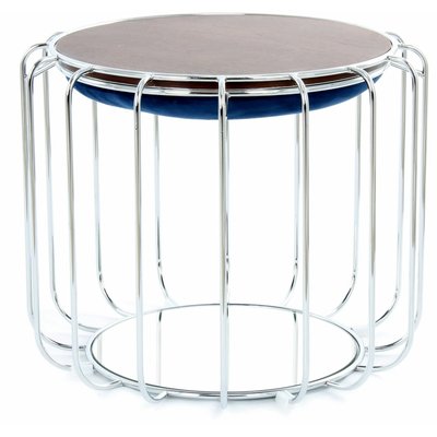 Pouf en métal rond, Confortable silver ARTE ESPINA