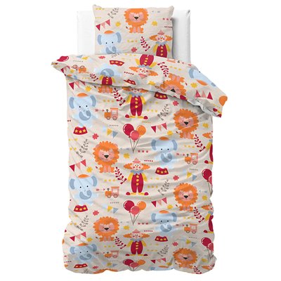 Parure de Lit Enfant Coton Éléphant et Lion HOME