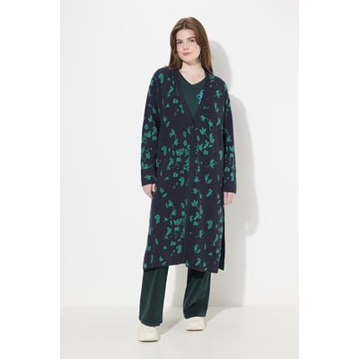Cardigan long en coton bio, encolure en V ULLA POPKEN