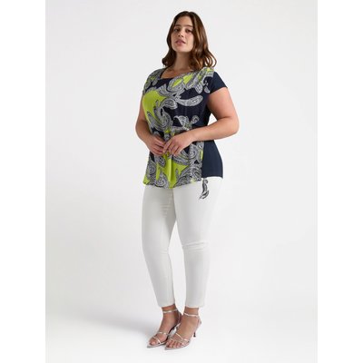 T-shirt avec devant à imprimé bandana, dos de couleur unie FIORELLA RUBINO