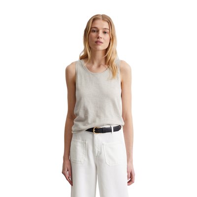 Top en maille fine slim en mélange coton organique-lin MARC O'POLO