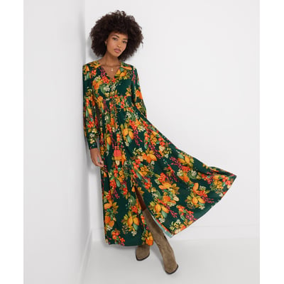 Robe Longue à Manches Longues Imprimé Fruits Selena JOE BROWNS