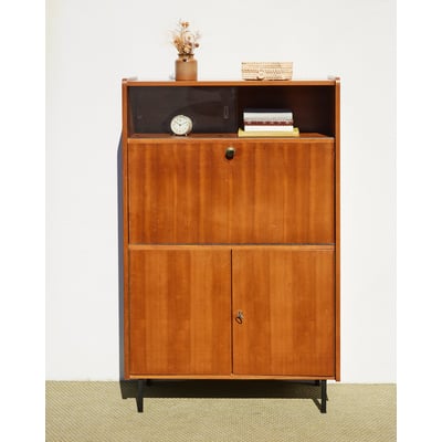 Vitrine vintage en bois Victoria N°1341 - Bon état DEBONGOUT