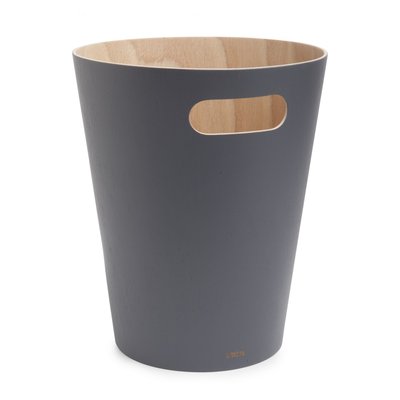 Corbeille à papier Woodrow en Bois Diam 23 X H 28 cm 7,5 L UMBRA