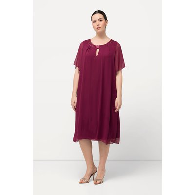 Robe en mousseline avec strass. Ligne A. ULLA POPKEN