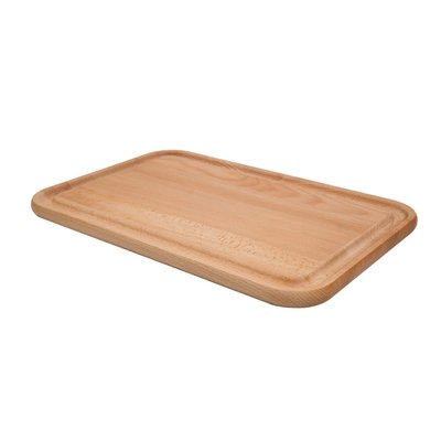 Planche à découper rectangle 45x30 cm en hêtre avec rigole T ET G WOODWARE