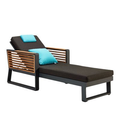Bain de soleil en aluminium et teck, COFY AU JARDIN DE CHLOÉ